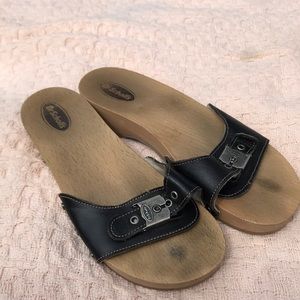 Dr. Scholl’s wooden sandals